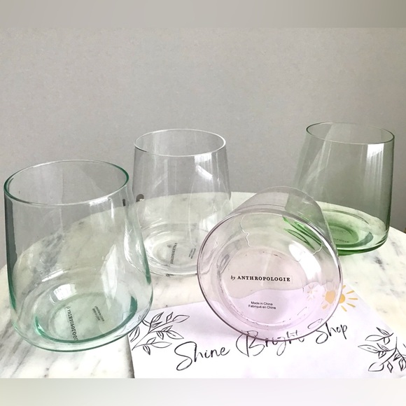 Anthropologie Wine Glasses Set of Four Assorted Colors New In Box - Picture 2 of 13